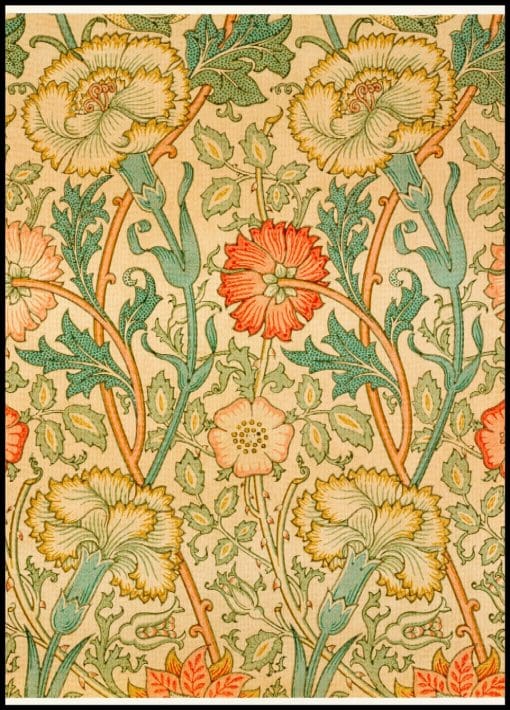 Pink And Rose by William Morris