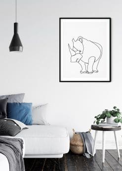 Rhino Pencil Sketch