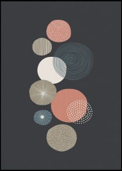 Round patterned wall art. Poster 50×70 cm