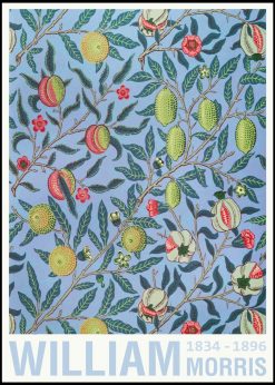 Vintage fruit by william morris design. Poster 50×70 cm