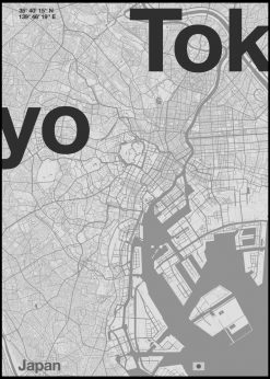 Tokyo Minimal Map by Florent Bodart