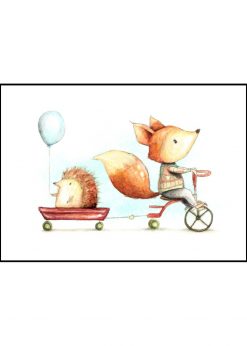 Fox and Hedgehog by Mike Koubou