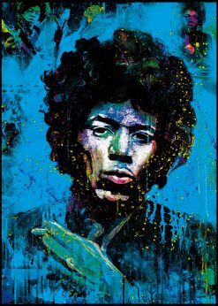 Jimi Hendrix Blue by Didier Chastan