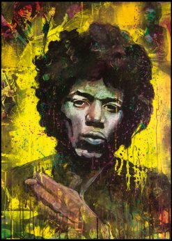 Jimi Hendrix Yellow by Didier Chastan