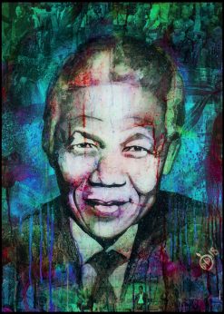 Nelson Mandela Blue by Didier Chastan